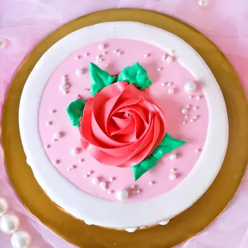 https://shoppingyatra.com/product_images/Pink Rose Chocolate Flavor Cake (Half Kg)1.webp